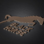 3D copper logo mockup